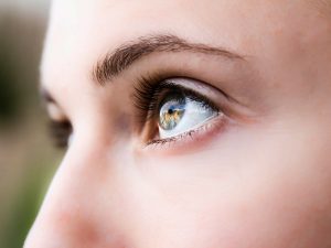 Upclose photo of girl's eyes