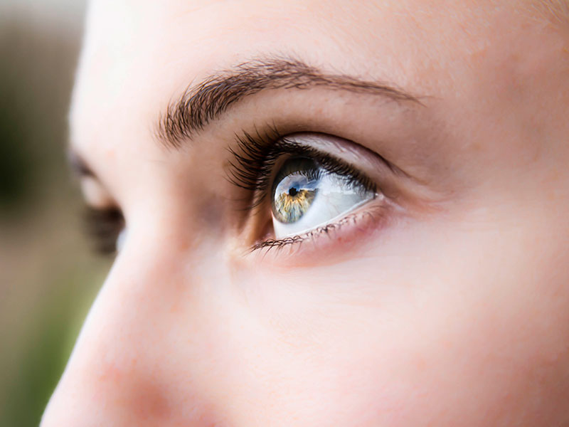 Upclose photo of girl's eyes