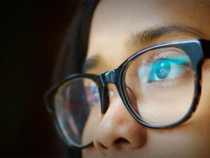 Girl wearing eyeglasses